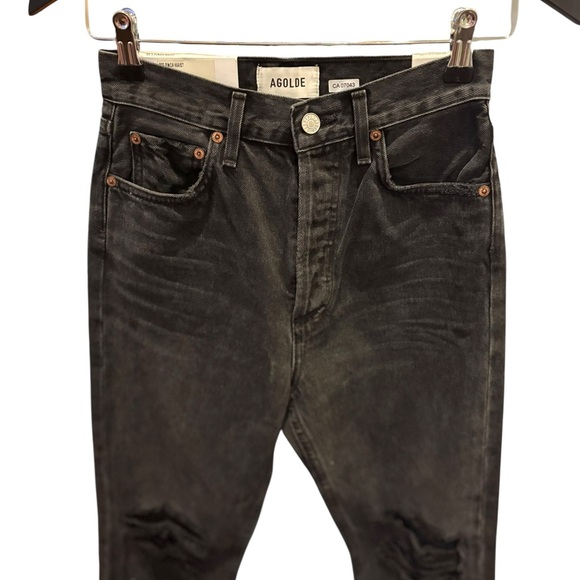 Agolde  NWT 90s Pinch Waist Jean in Black Fuse in Sz 24